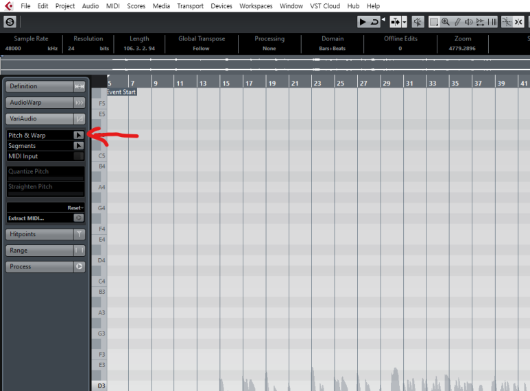 [cubase] 노래를 미디로 뽑기